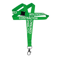 Lanyard Prem Green Contractor BAway & Dog Hook 15