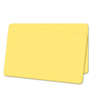 Cards .76mm PVC Food Safe Yellow  Dual Sided CR80