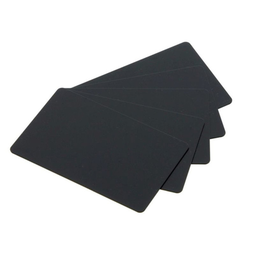 Cards .76mm PVC Food Safe Black Dual Sided CR80