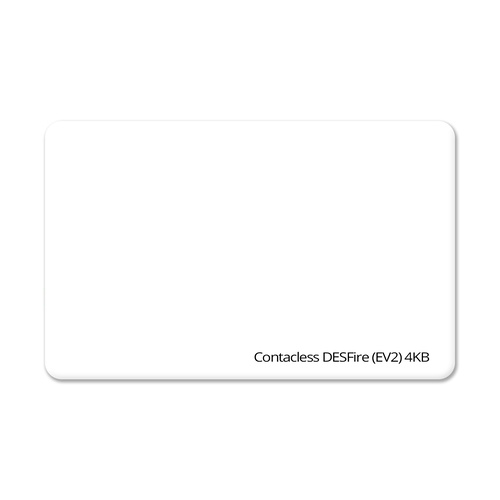 Cards .76mm PVC DESFire 4K EV2 Plain White